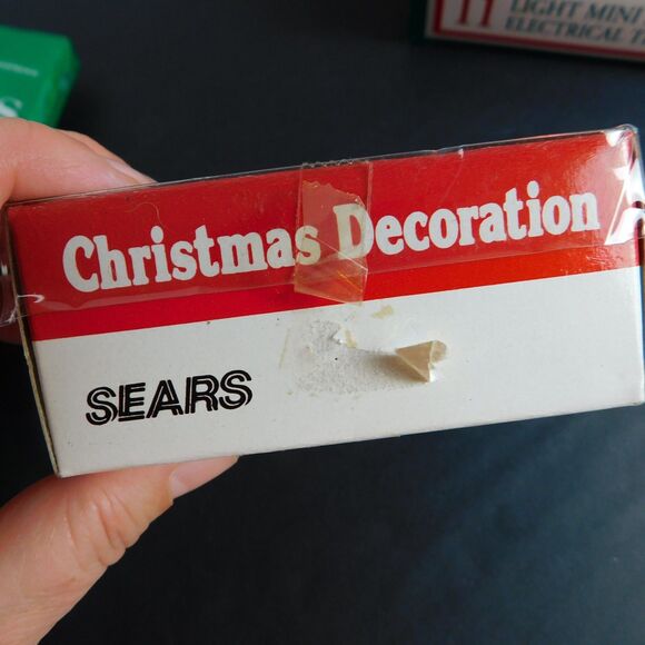 Vintage Christmas LOT 12 pc, 1994 Light Tree Star (works), Shiny Bright, Tinsel - Picture 16 of 16